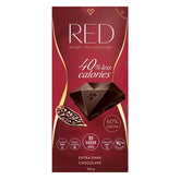Chocolate extra amargo 60 % cacao 40 % menos calorías 100 g RED DELIGHT